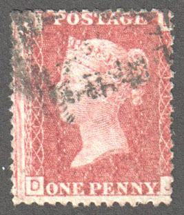 Great Britain Scott 33 Used Plate 118 - DJ (1) - Click Image to Close